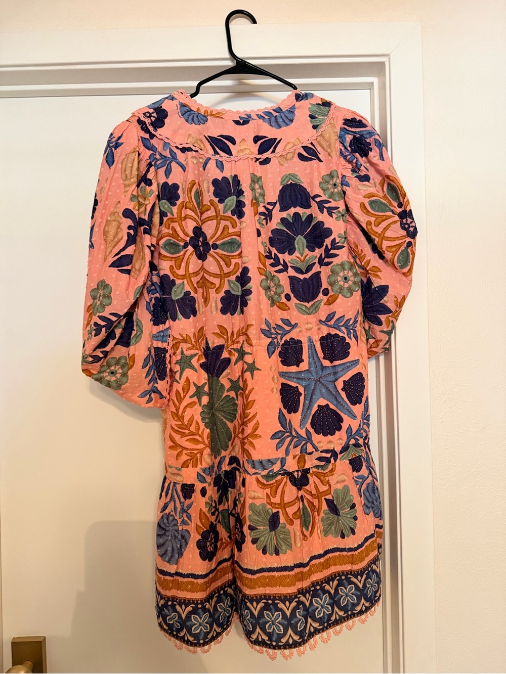 FARM Rio Seashell Tapestry Cotton Mini Dress XL - Picture 2 of 3